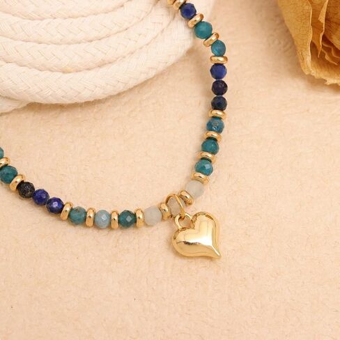 Valentines Day Heart Charm Bracelets for Women, Boho Handmade Adjustable Stackable Couple Bracelet Outfit Accessories Jewelry Gift. in Kuwait