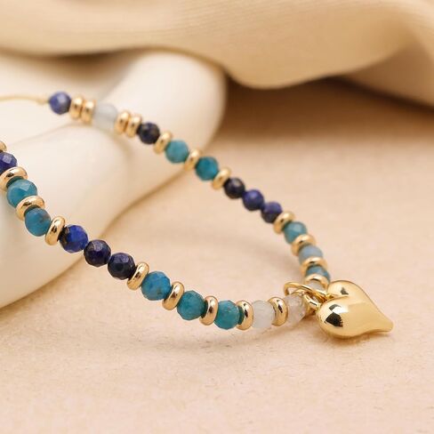 Valentines Day Heart Charm Bracelets for Women, Boho Handmade Adjustable Stackable Couple Bracelet Outfit Accessories Jewelry Gift. in Kuwait