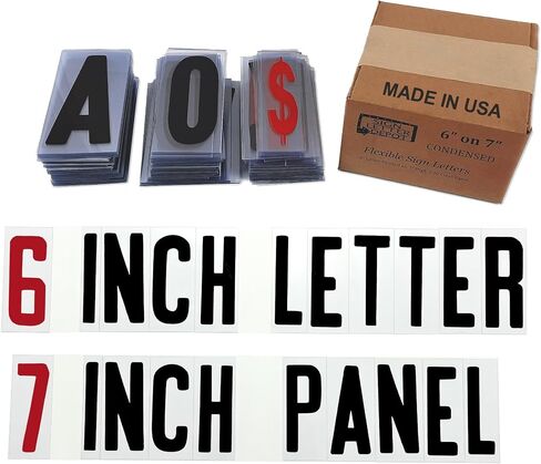 Changeable Outdoor Sign Letters 6" Portable Flex Letters 279 Count Helvetica Font 7" Panel in Saudi Arabia
