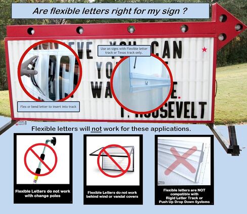 Changeable Outdoor Sign Letters 6" Portable Flex Letters 279 Count Helvetica Font 7" Panel in Saudi Arabia
