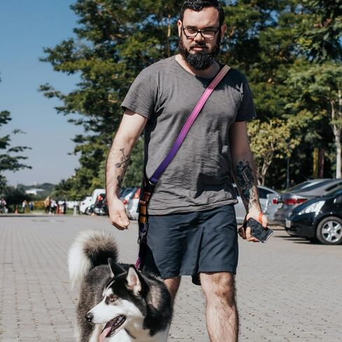 الورود والشعر اليدين مقود الكلب الحرة للكلاب الكبيرة المتوسطة الكلاب الثقيلة ، لا سحب الكلب الكلب يركض الخصر المقود للمشي التدريب مع حزام مقعد السيارة 4-6 أقدام in Kuwait