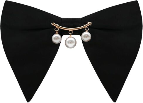 Oversized Bow Ties for Men Pre-tied Bow Tie with Pearl Decoration Adjustable Bowties Men for Wedding Party Business in Kuwait