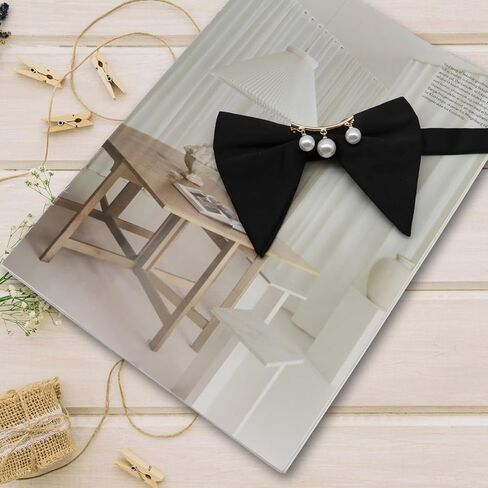 Oversized Bow Ties for Men Pre-tied Bow Tie with Pearl Decoration Adjustable Bowties Men for Wedding Party Business in Kuwait