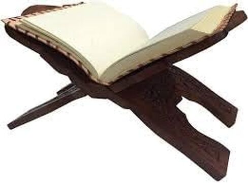 Wooden Holy Book Stand Reading for Geeta | جيتا | حامل كتاب رامايان | Ramcharitmanas | Ram Charit Manas Stand Gift for Bride أو Bridal Book Document Stand - 10 بوصة Z12 in Kuwait