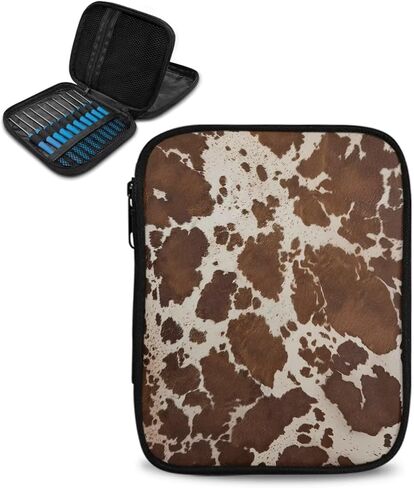 Kathyboom Galaxy Butterfly Case Crochet Hook ، حقيبة سحاب منظم مع جيوب ويب لمختلف إبر الكروشيه وملحقات الحياكة ، من السهل حملها in Kuwait