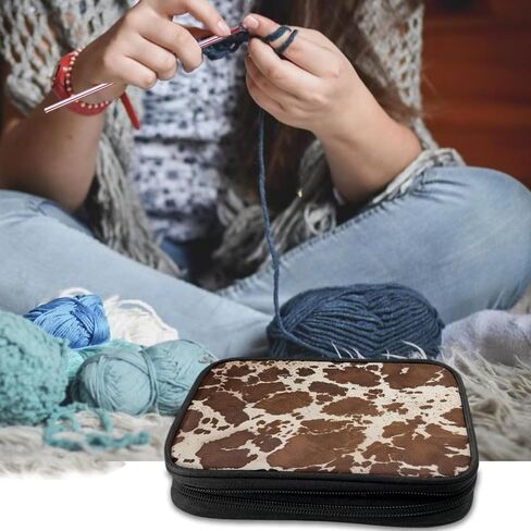 Kathyboom Galaxy Butterfly Case Crochet Hook ، حقيبة سحاب منظم مع جيوب ويب لمختلف إبر الكروشيه وملحقات الحياكة ، من السهل حملها in Kuwait