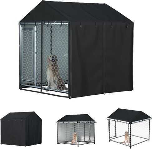 غطاء بيت الكلب في الهواء الطلق مقاوم للماء الغبار الثقيل 600D 600D 600 قدم × 6.76 قدم × 5.5 ftoutdoor غطاء القلم الكلاب الثقيلة شبكة الكلب الكلب الشبكة الكبيرة (تغطية فقط) in Kuwait