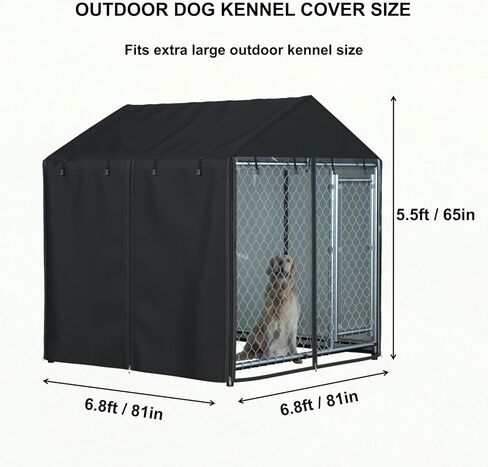 غطاء بيت الكلب في الهواء الطلق مقاوم للماء الغبار الثقيل 600D 600D 600 قدم × 6.76 قدم × 5.5 ftoutdoor غطاء القلم الكلاب الثقيلة شبكة الكلب الكلب الشبكة الكبيرة (تغطية فقط) in Kuwait