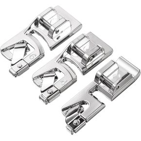 3 Pcs Rolled Hem Presser Foot Sewing Rolled Hemmer Foot Presser Foot Narrow Rolled Hem Sewing Machine Presser Foot Set Hemming Foot Kit For Sewing Wide Rolled Hem Foot Set For Household Sewing Machine