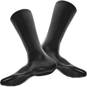 2pcs Mannequin Foot Display Black Fake Sock Display Foot Shoe Stretcher Trees Mannequin Feet Stand Holder Male Plastic Sock Foot Model for Socks Shoes Jewelry Store ()