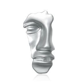 Vintage Mask Brooch Pinc for Women Men Human Face Lapel Pins Abstract Art Brooch Clip Sweater Dress Suit Backpack Brooches Pins Minimalist Jewelry Gifts (Silver)