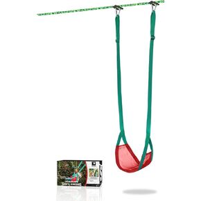 Slackers Classic Mesh Swing Set - بسهولة إلى مجموعة أرجوحة أو خط المتأرجح - مقعد أرجوحة الفناء الخلفي المرح العائلي - موصى به للأعمار 3+