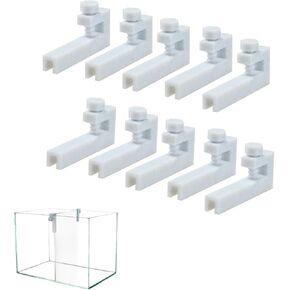 10Pcs Aquarium Divider Retainer, Reliable Fixed Aquarium Divider Accessories, Partition Panel Fixing Fittings, Plastic Isolation Stand for Fish Tanks, Simple Installation & Easy Disassembly