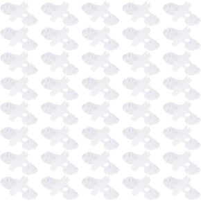 Cyrank 40pcs Fish Tank Suction Cup, Separating Board Divider Support Clip Portable Aquarium Fish Tank Accessories(White)