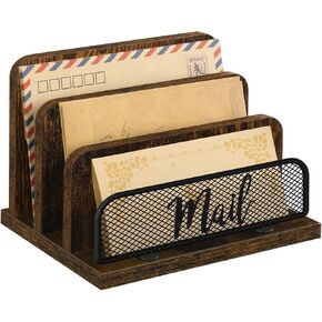 YINMIT Mail Organizer Countertop, Mail Holder Countertop, Desktop Mail Sorter, Letter Holder for Countertop, Office Desk Organizers, Bill Envelope Holder for Home Office