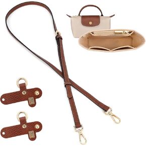 Shoulder Strap for Longchamp Bag Women, Purse Organizer, No-Punch Length Adjustable Leather Replacement Strap