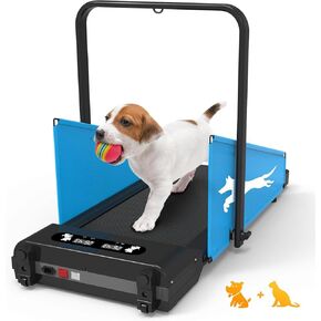 Dog Treadmill,220lbs Dog Trotter Tred Treadmill for Small Dogs and Medium Dogs,2.5 Hp Folding Doggie Running Machine,2 in 1 Foldable Pet Pacer Treadmill Pad with Led Display for Home