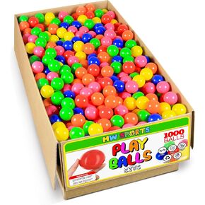 Play Balls for Ball Pit, Plastic Crush Proof, Phthalate & BPA Free, Assorted Colors in Master carton-1000 Count