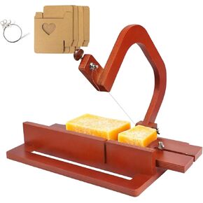 Premium Wooden Soap Cutter for Soap Making Supplies,Adjustable Handmade Soap Making Kit,Soap Cutters for Soap Making Loaf Slicer,with Scale,Efficient DIY,Funny