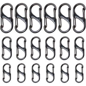 Zipper Lock Clips Theft Deterrent, Dual Opening Zipper Clips Zipper Pull Replacement, Backpack Zipper Lock Clip Quick Disconnect Carabiner Clip to Keep Zippers Closed