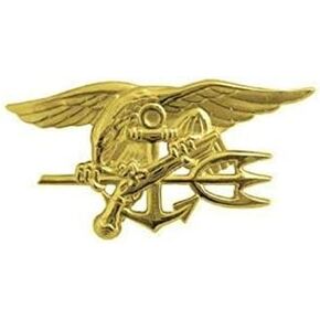 Navy Badge: Special Warfare - miniature, gold matte finish