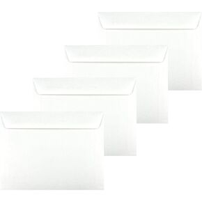 500 Dronka Envelope 6" x 9" Booklet Envelopes, White, Sturdy 24lb. Paper, Gum Flap, 500/Box