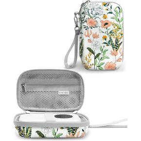 Label Maker Case for Label Maker Machine, EVA Travel Case with Designed Pattern, Compatible with D30, P21, E10, D110 Label Maker (Box Only), Floral