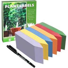 Plant Labels 4 Inch Plastic Plant Name Tags for Seedlings Garden Labels Markers Nursery Plant Tags Seed Labels Stakes with Permanet Marking Pen Plant Markers for Outdoor Garden (Multicolor600)