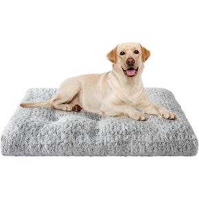 سرير الكلب القابل للغسل Jollyvogue للقفص ، Deluxe Rose Plush Dog Crate أسرة للكلاب الصغيرة المتوسطة الحجم الكبيرة ، ووسادة بيت الكلب الأليفة الناعمة الناعمة ، و CANNEL CAGE و CAN CAT ، 35 "× 23" ، رمادي