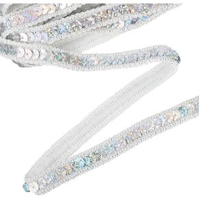 uxcell 11 Yard Sequins Trim Ribbon 0.5 Inch Sequin Gimp Braid Trim Spangle Flat Sequins Paillette Fabric Flat Trims Strips for Crafts Sewing Clothes Home Party Decoration, Orange