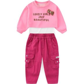 Peacolate 2-7T Spring Fall Summer Little Girls 3pcs Clothing Set White Tank Top Green T Shirt and Jeans for Kids Baby