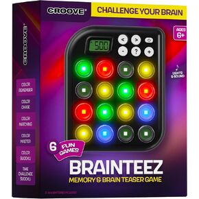 6 in 1 Brain Teasers & Memory Game, 6 Fun Games for Kids, Cool Handheld Toys, Easter Gifts for Teens, Best Activities for Tween Boy, Birthday Gift Ideas for Boys & Girls Ages 6 8 9 10 11 12 + Year Old