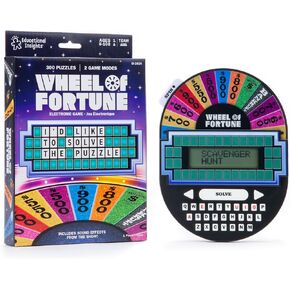 Educational Insights Wheel of Fortune Game - Handheld Electronic Game, Puzzle Games for Kids and Adults, Wheel of Fortune Gifts for Ages 8+, Easter Basket Stuffers