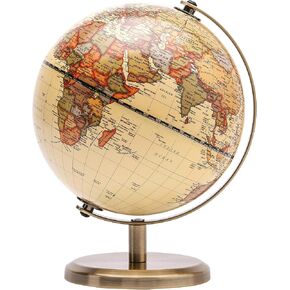 Exerz Antique Globe Dia 5.5-inch Mini Globe - English Map - Modern Map in Vintage Color