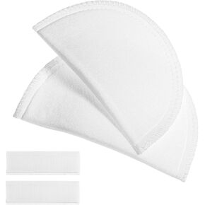1Pair of White Sponge Shoulder Pads Foam Shoulder Pads Shoulder Enhancer Non Slip Shoulder Protectors for Girls Women Men Jacket T-Shirt Clothing Dress Sewing Accessories, Fasteners