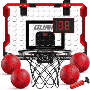 TEMI Indoor Basketball Hoop for Kids, Door Room Basketball Hoop,Mini Basketball Hoop with 4 Balls, Basketball Toys for 3 4 5 6 7 8 9 10 11 12 Year Old Boys in Kuwait
