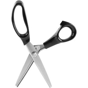 Zig Zag Cut Scissors Pinking Shears Serrated Dressmaking Scissors Crafts Sewing Scissors with Comfort Grip Handle for Fabric Lining Paper and Craft Use,Handheld Dressmaking(3mm)