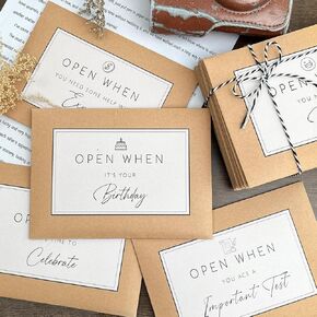 Graduation Gifts - 24 Pcs Open When Envelopes Letters Set - 2025 High School College Students Personalized Emotional Support Present - Best Grad Gift Ideas from Parents for Him Her Boys Girls Friends