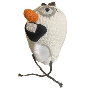 Crochet Olaf Beanie with Ear Flaps