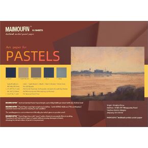 MAIMOUFIN Archival Sanded Pastel Boards for Artists Heavyweight Drawing Boards, 5 Pack Colourfix Pastel Pad Miexd Media Art Paper for Acrylic,Pencils & Charcoal Soft Oil Pastels (15.4" x 10.7")