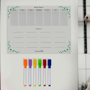 Acrylic Monthly Planner Magnetic Calendar for Refrigerator – Dry Erase Board for Fridge with Markers, Clear Monthly Calendar Organizer for Schedule & to-Do List