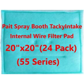 20" x 20" Paint Booth Tacky Intake Filter Pad Internal Wire Series 55 (24 Pack/Pcs)