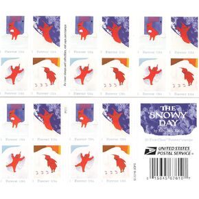 USPS Snowy Day Forever Postage Stamps (20 Stamps)