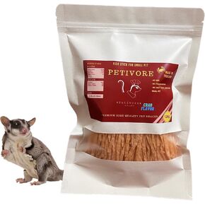 Crab Flavor - Premium Large Pack Fish Snack for Sugar Glider and Small Exotic Pet - Made from Real Fish - Hamster, Squirrel, Chinchillas, Marmoset - Yummy Treats (120g)