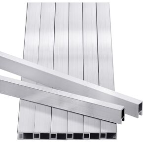 Mornerro 8 PCS 1/2 u جاء الزنك للأعمال الزجاجية الملون تأطير خيارات قناة Hobby الحدود الزنك اللوازم الزجاجي الملون الألمنيوم 8 قطع × 3 قدم (24 قدمًا)