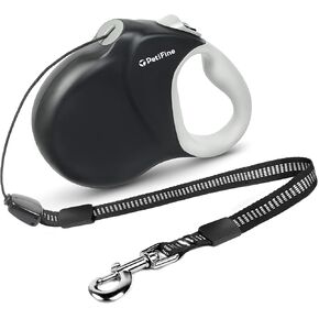 PetiFine Retractable Dog Leash,30 FT Heavy Duty Dog Walking Leash for Medium Large Dogs up to 110 lbs, Upgraded No Tangle Long Retractable Dog Leash