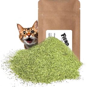 Fiend Catnip Safety-Cut 100% Pure Potent Fine Cat Nip for Cats & Kittens – Small Pack ⅓ Cup (10g) – Ultra Potent, North American – Go Ahead, Create a Monster!