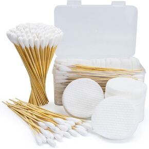 Dog Cleaning Supplies - Large Cotton Swabs and Dog Ear Cleaning Patches , Long Cotton Swabs for dog Cleaning, Lint Free & Highly Absorbent, Durable, Smooth Feel, Easy Clean for Hard to Reach Areas