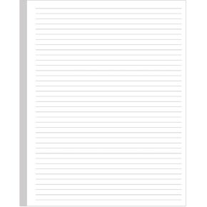 ZGMJ 100 Sheets/200 Pages 8.5x11 inch White Loose-Binder Paper, 100gsm, Lined Acid-Free Paper