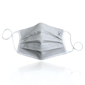 JaxMask® | Solid White Pleated Cloth Face Mask | Reusable & Washable 2 Layer Face Covering With Nose Wire | ‘WhiteMagic Collection’ (White/White)